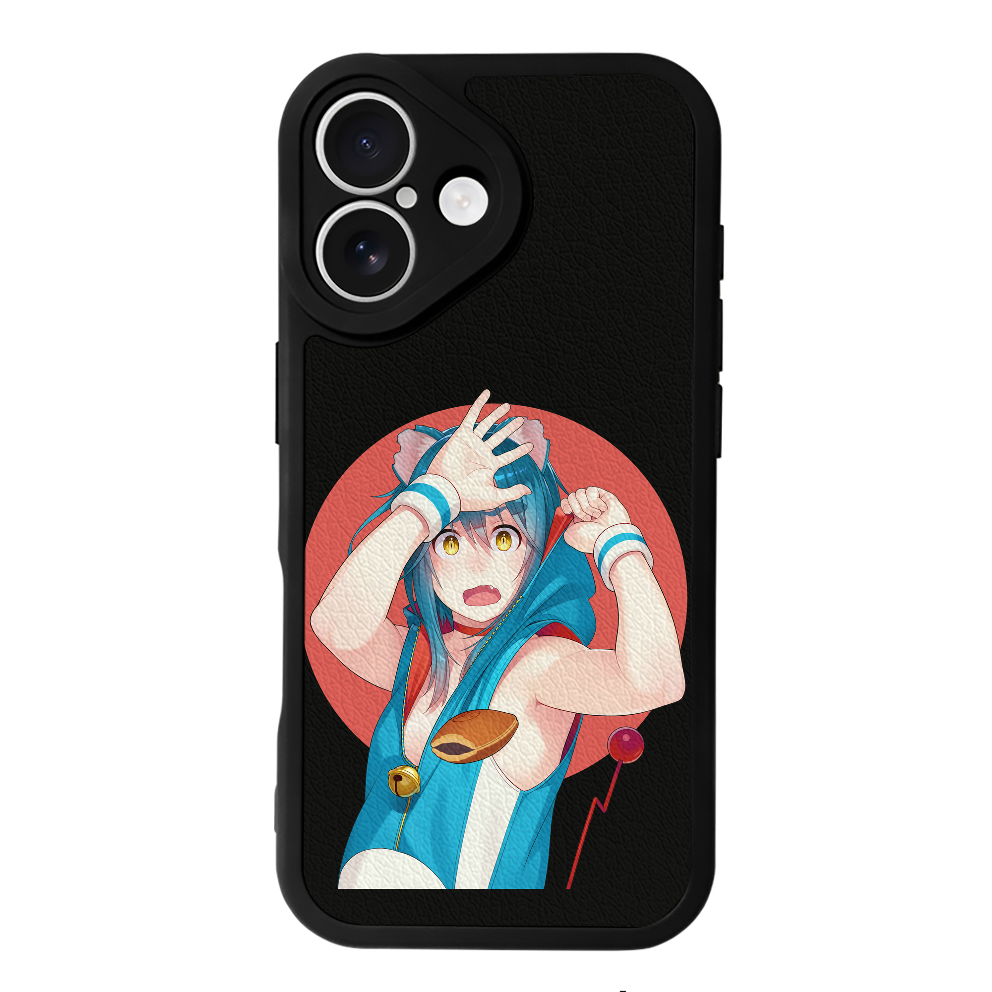 （画像用） ドラえもん Doraemon 【iPhone 16シリーズ対応】シリコンスマホケース（レザー調） 材質：シリコン